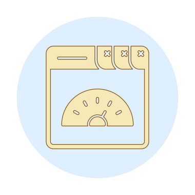 Sayfa hız simgesi, vektör illüstrasyonu