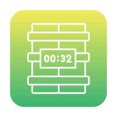 Zaman bombası ikonu vektör illüstrasyonu.