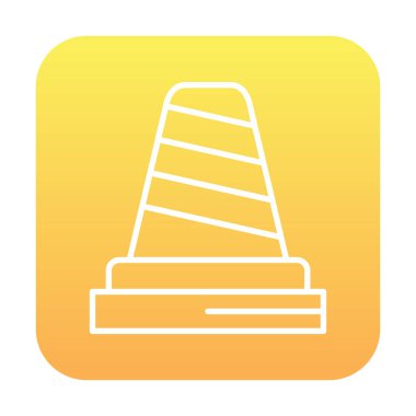 Basit trafik konisi vektör resimleme tasarımı