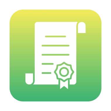 Sertifika vektör simgesi modern basit illüstrasyon                                 