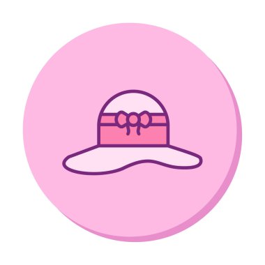 Güneş şapkası Icon vektör çizim
