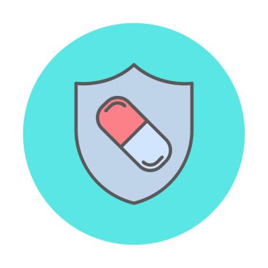 medical shield icon vector illustration 