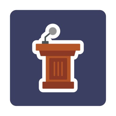 Podyum simgesinin vektör illüstrasyonu 