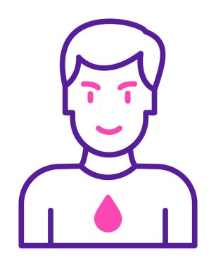 Basit Survivor kişi avatar simgesi, vektör illüstrasyonu