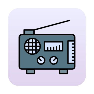 radyo ikonu. özet çizim vektör tasarımı