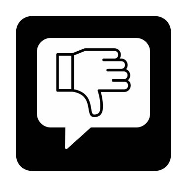 Hoşlanmıyorum. Web simgesi basit illüstrasyon 