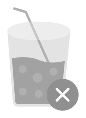 Meyve suyu işareti yok. Web simgesi basit illüstrasyon 