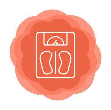 Basit Ağırlık Ölçekleme simgesi, vektör illüstrasyonu