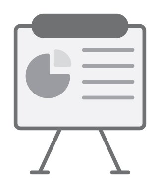 Sunum tahtası simgesi, vektör illüstrasyonu   