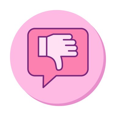 Hoşlanmıyorum. Web simgesi basit illüstrasyon 