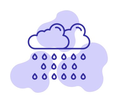 yağmur simgesi, vektör illüstrasyonu  