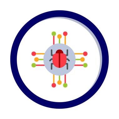 düz Spyware simge vektör illüstrasyon tasarımı