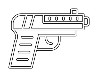 revolver silah simgesi, taslak biçimi