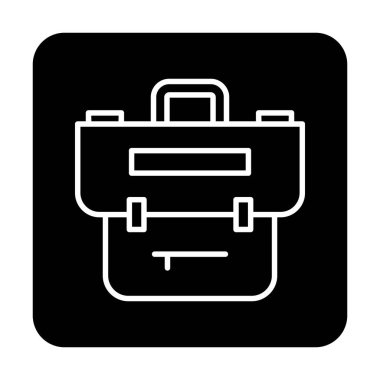 Çanta. Web simgesi basit illüstrasyon  