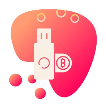 usb flash disk simgesinin vektör çizimi 