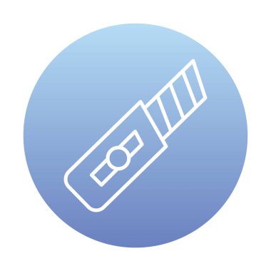 Basit düz kesiciler. Web simgesi illüstrasyonu