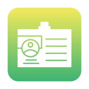 ID kart simgesi vektör illüstrasyonu                                  