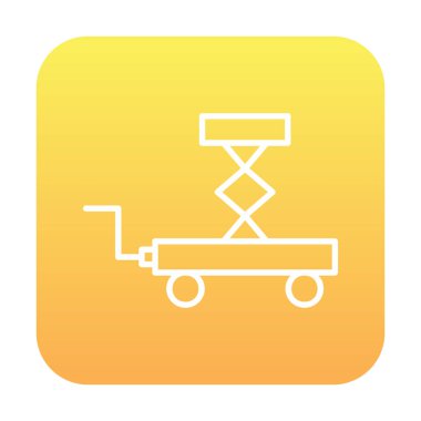 Makas kaldırma simgesi tasarımı, vektör illüstrasyonu