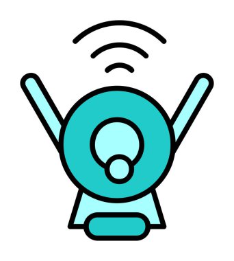 Web Kamerası modern simgesinin vektör illüstrasyonu           