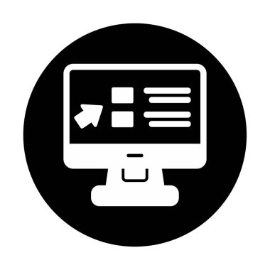 Basit Online Course Üniversitesi simgesi, vektör illüstrasyonu