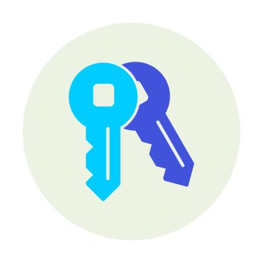 anahtar simgesi. düz dizayn. vektör illüstrasyonu 