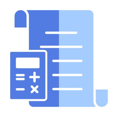 Basit muhasebe simgesi, vektör illüstrasyonu