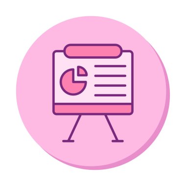 Sunum tahtası simgesi, vektör illüstrasyonu   