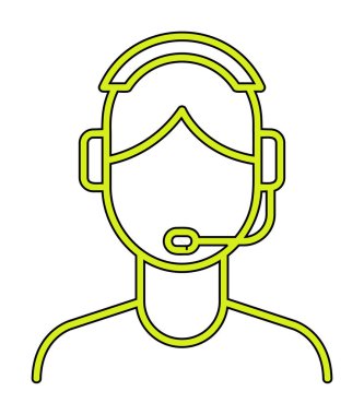 Vektör olarak Müşteri Hizmetleri Ajanı simgesi. logotype