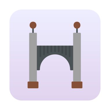 köprü düz simgesi, vektör illüstrasyon tasarımı 