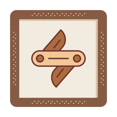 İsviçre bıçak ikonu vektörü beyaz arkaplanda izole edildi 