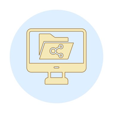 Basit Dosya Paylaşımı simgesi, vektör illüstrasyonu