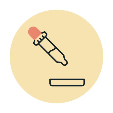 Pipette düz renk vektör ikonu tasarımı 