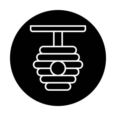 Arı kovanı simgesi vektör illüstrasyonu