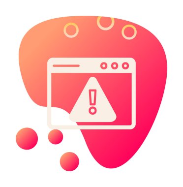 Basit Web Uyarı simgesi, vektör illüstrasyonu