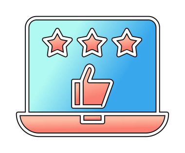 Geri besleme vektörü glifin düz simgesi. İyi İnceleme konsepti                    