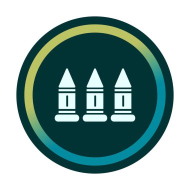 Askeri silah mermileri vektör ikonu. Sembol, logo çizimi. Vektör grafikleri 