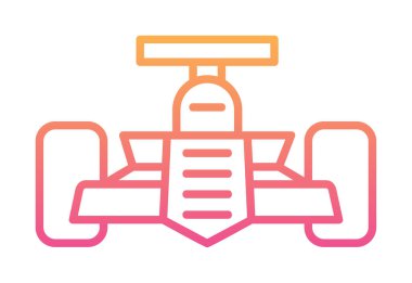 Yarış arabası ikonu vektör çizimi