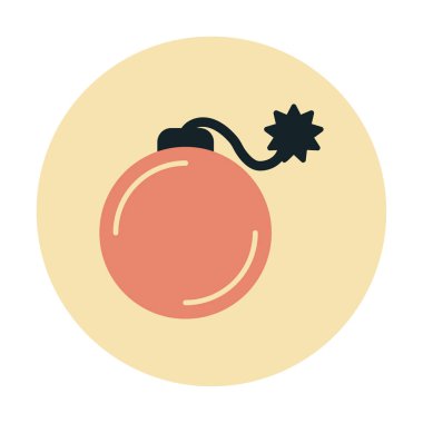 karikatür bombası, vektör illüstrasyonu