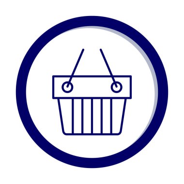 Alışveriş arabası ikon vektör illüstrasyonu 