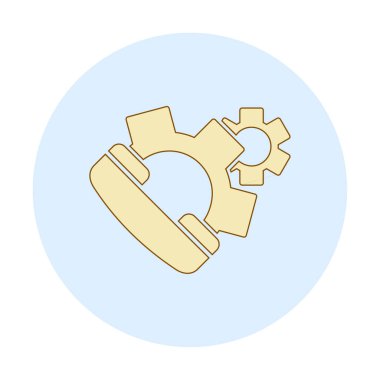 Basit Çağrı Ayarları simgesi, vektör illüstrasyonu