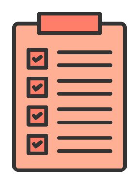 Kontrol Listesi web simgesi, vektör illüstrasyonu 