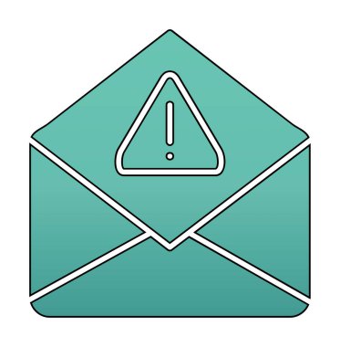 Basit çöp posta harfi simgesi, vektör illüstrasyonu