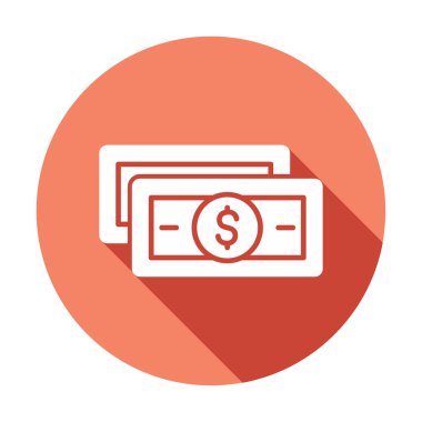 Dolar para çizgisi simgesi, vektör illüstrasyonu