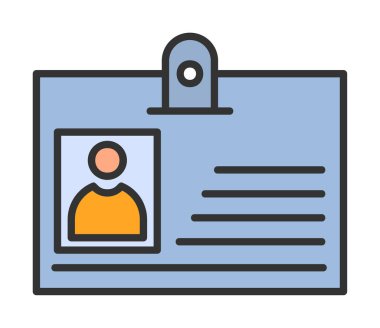 ID kart simgesi vektör illüstrasyonu                                  