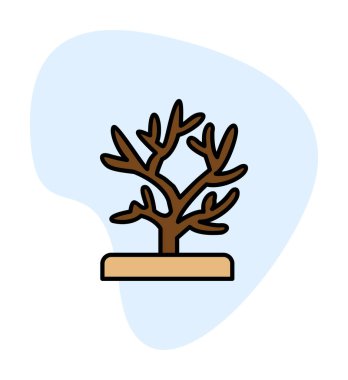 Mercan simgesi vektör illüstrasyonu