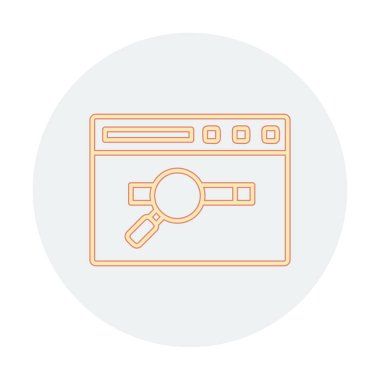 tarayıcı web simgesi, vektör illüstrasyonu 