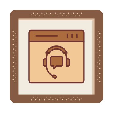 Modern Çevrimiçi Online Destekleyici element tasarımının vektör illüstrasyonu                            