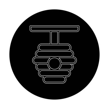 Arı kovanı simgesi vektör illüstrasyonu