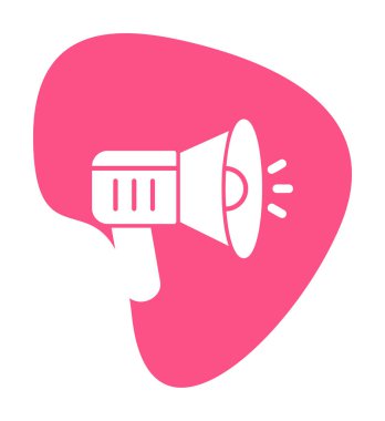 megafon ikonu. Hoparlör vektör illüstrasyonu. düz dizayn