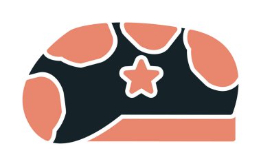 Askeri Şapka ikon vektör illüstrasyonu